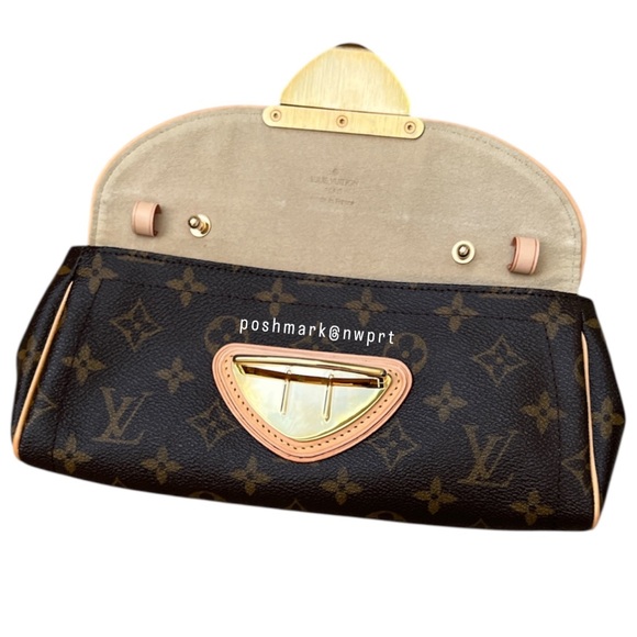 Louis Vuitton 💯 Beverly Pochette Clutch Vintage Monogram Shoulder Bag LV Logo - Picture 6 of 16